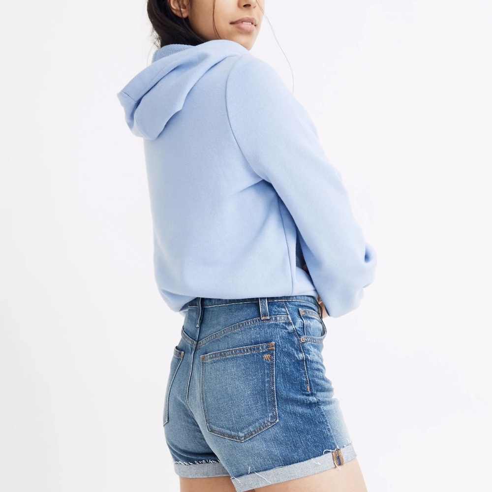 Madewell High Waist Blue Denim Shorts Vintage Style - Picture 7 of 8
